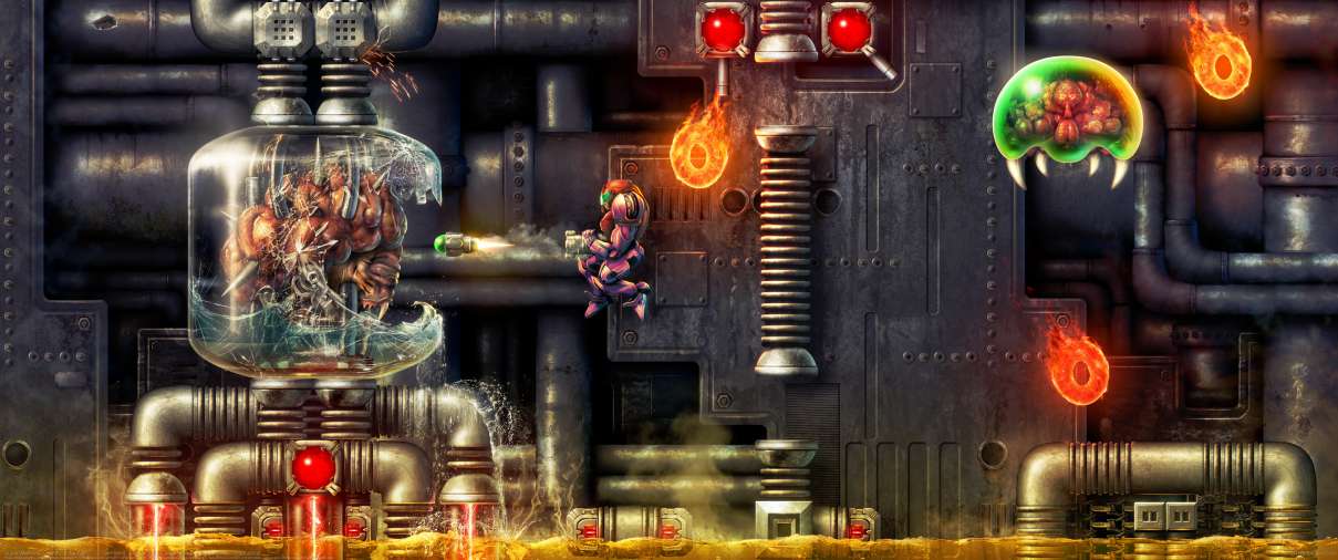 Super Metroid - Depths of Tourian ultrawide wallpaper