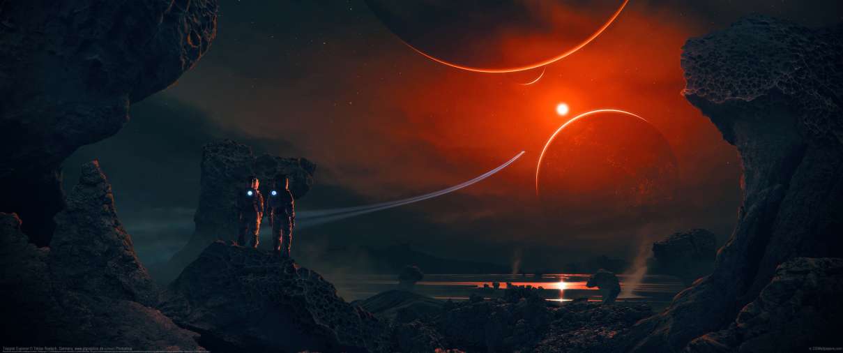 Trappist Explorer ultrawide wallpaper