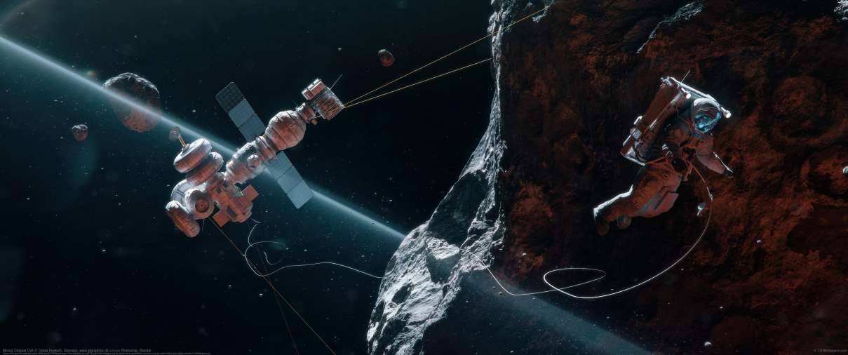 Mining Outpost EVA ultrawide wallpaper