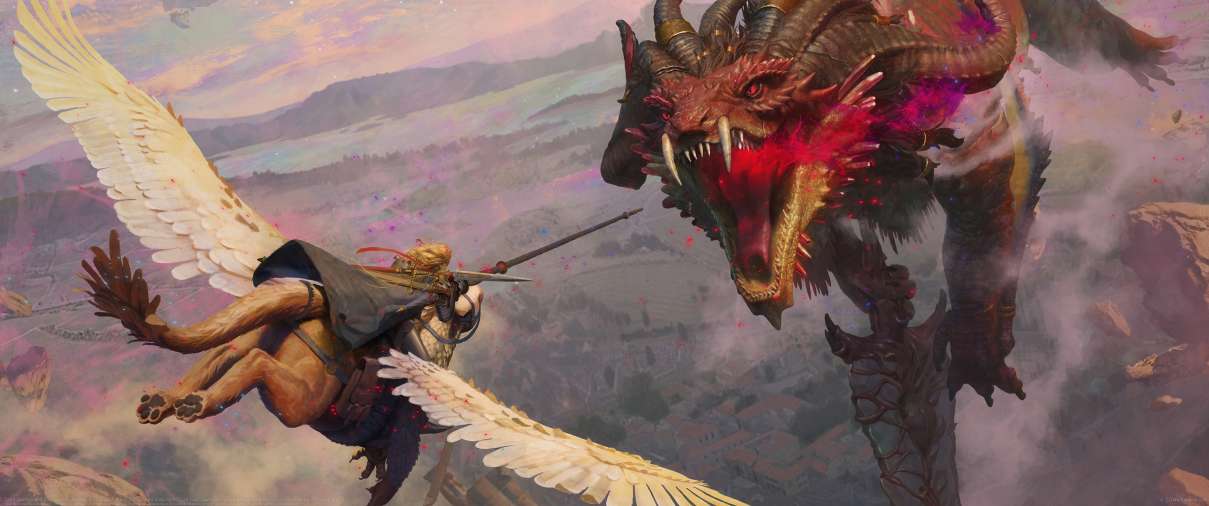 Saint George and the Dragon Chapter 03 - Drakon the Star Touched boss fight ultrawide wallpaper