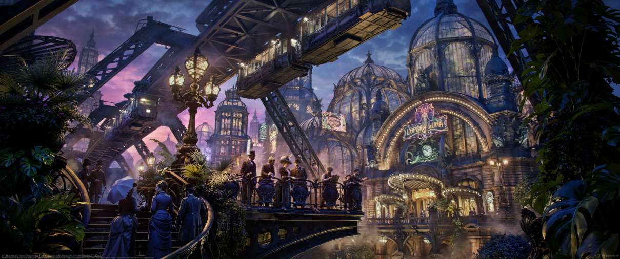 Art Nouveau ultrawide wallpaper