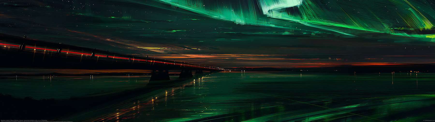 Northern Lights ultrawide wallpaper