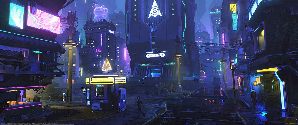 Avalon - Cyberpunk World ultrawide wallpaper