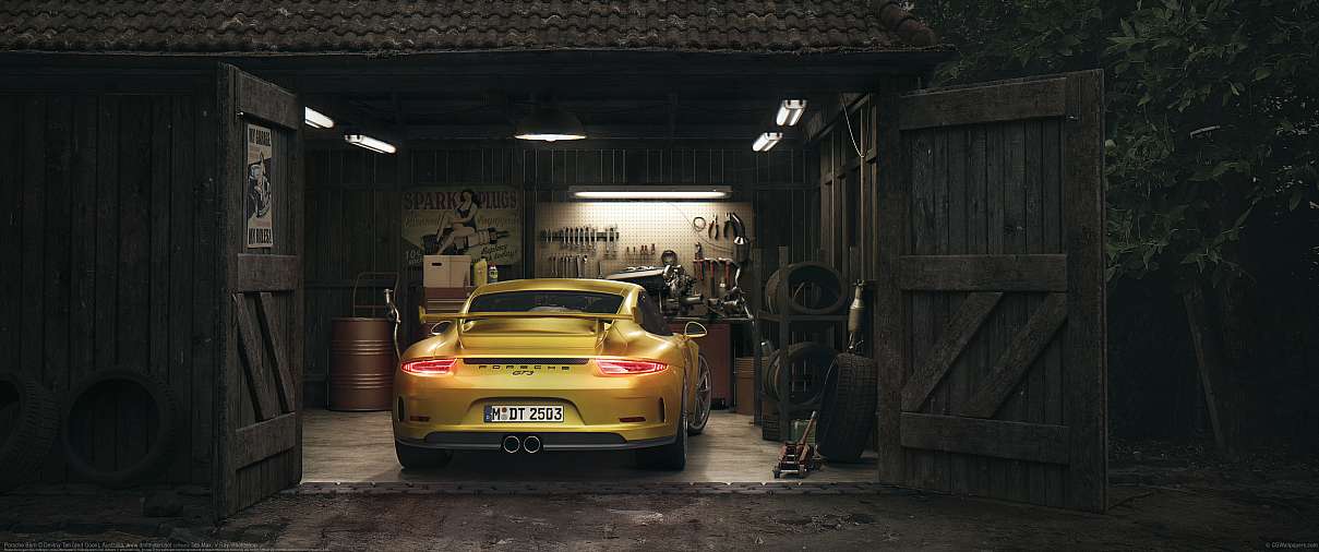 Porsche Barn ultrawide wallpaper