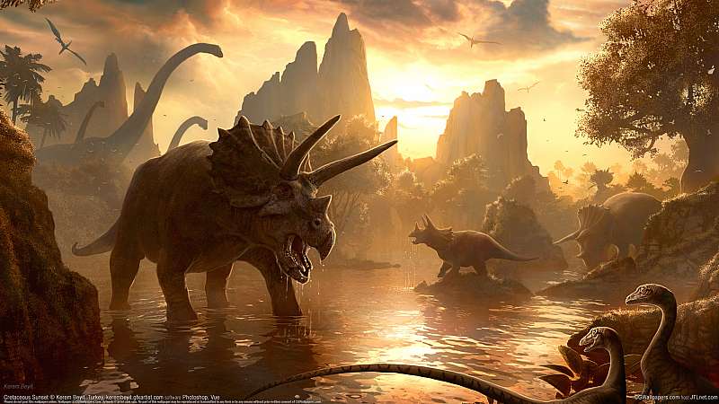 Cretaceous Sunset wallpaper or background