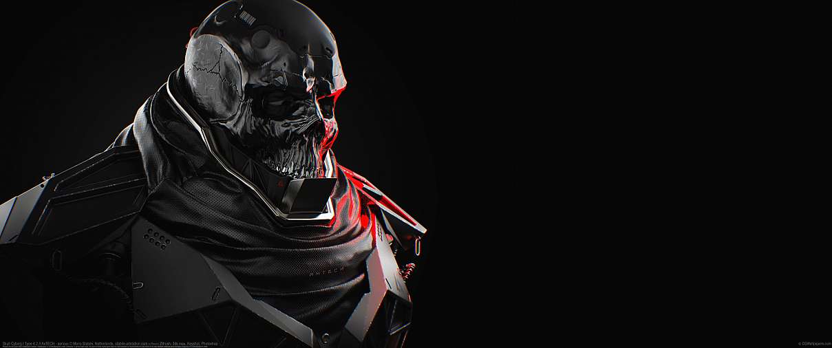 Skull Cyborg | Type 4.2 // AxTECH - serious ultrawide wallpaper