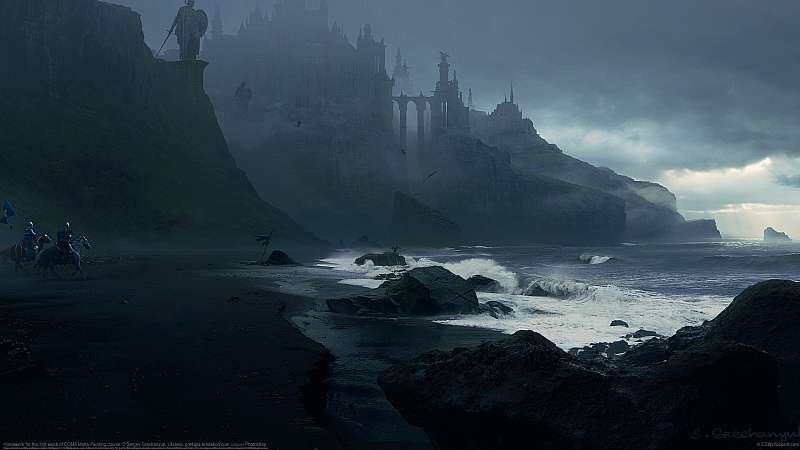 Homework for the 2nd week of CGMA Matte Painting course wallpaper or background