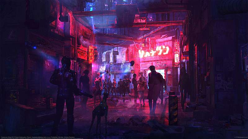 Cyberpunk Street 02 wallpaper or background