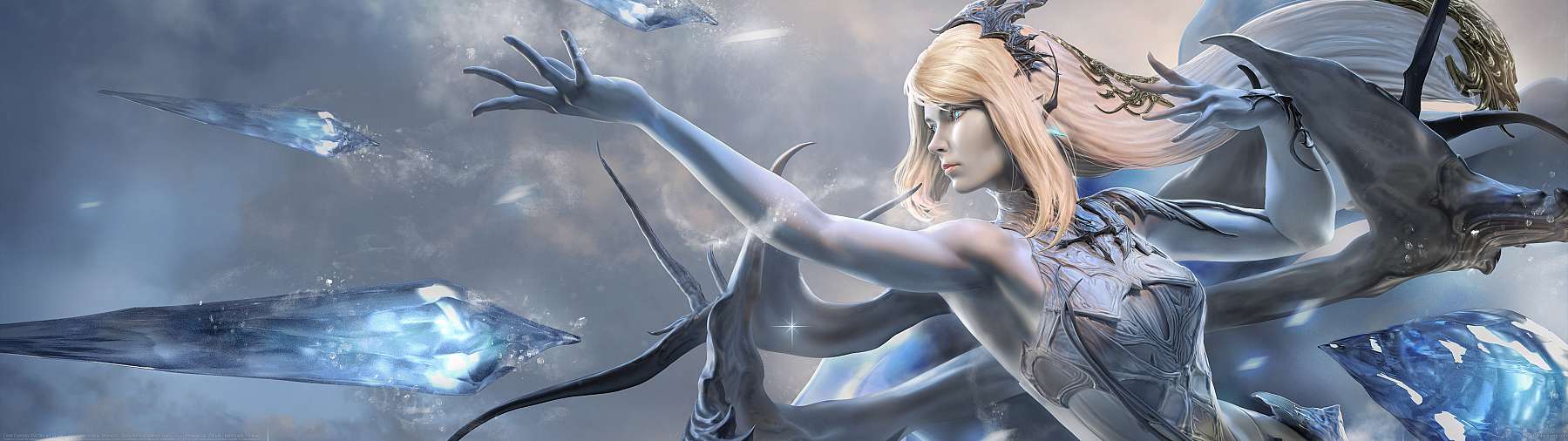 Final Fantasy XVI fan art Shiva ultrawide wallpaper