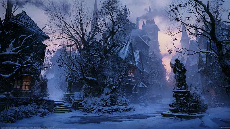 Winter medieval environment wallpaper or background