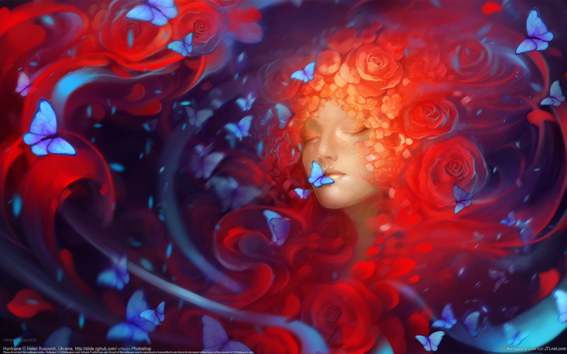 рыжая девушка цветы мечты загрузить